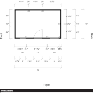 PRE-OWNED 10' x 16' Painted "Side Utility w/ Electric"