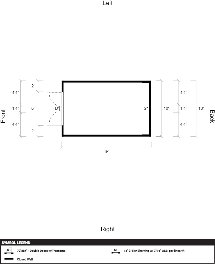 10' x 16' Painted "Utility" - Image 3