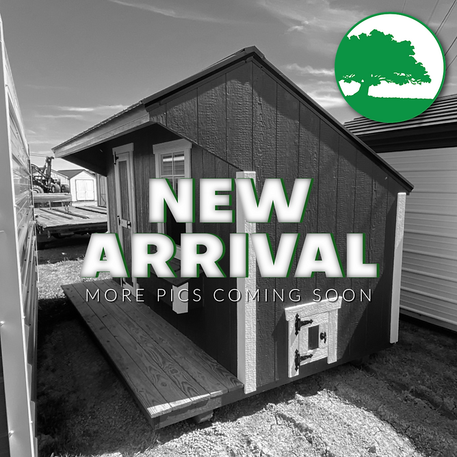 PRE-OWNED 8' x 12' Painted "Coop w/ Porch"