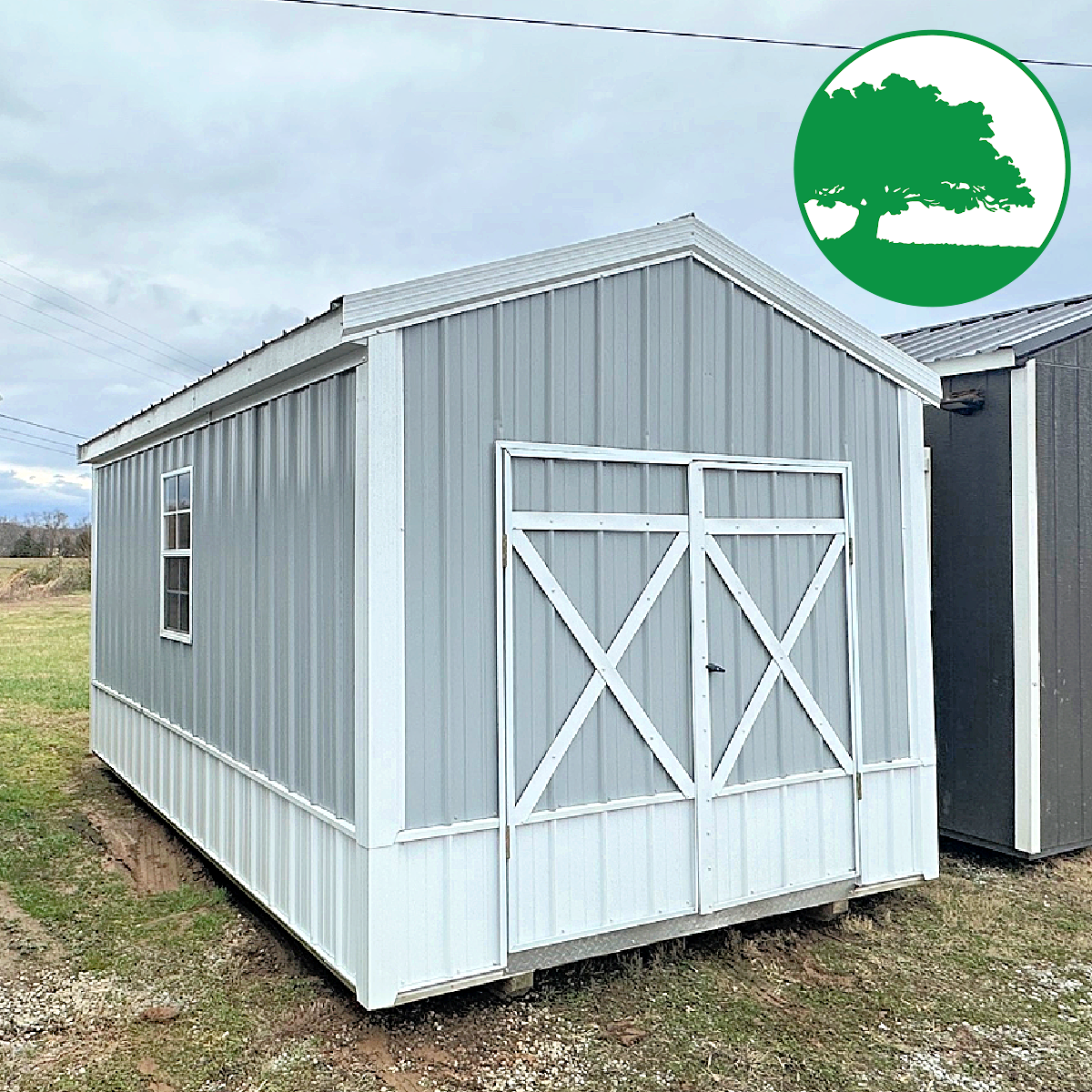 PRE-OWNED 10' x 16' Metal "Utility" - Image 2