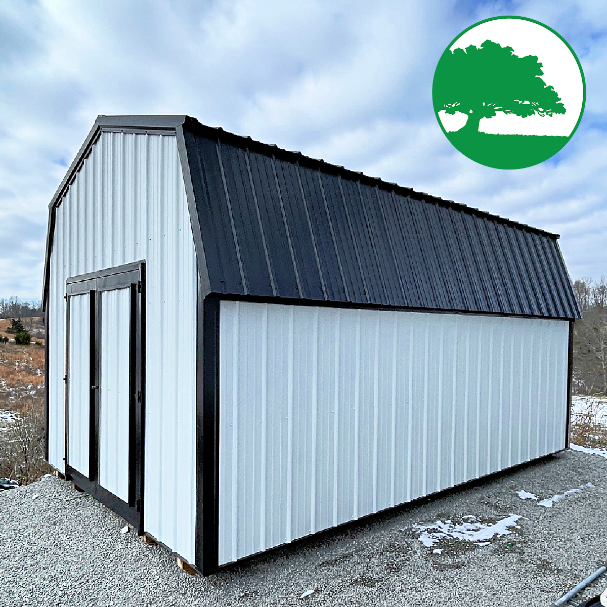 PRE-OWNED 12' x 18' Metal "Lofted Barn" - Image 2