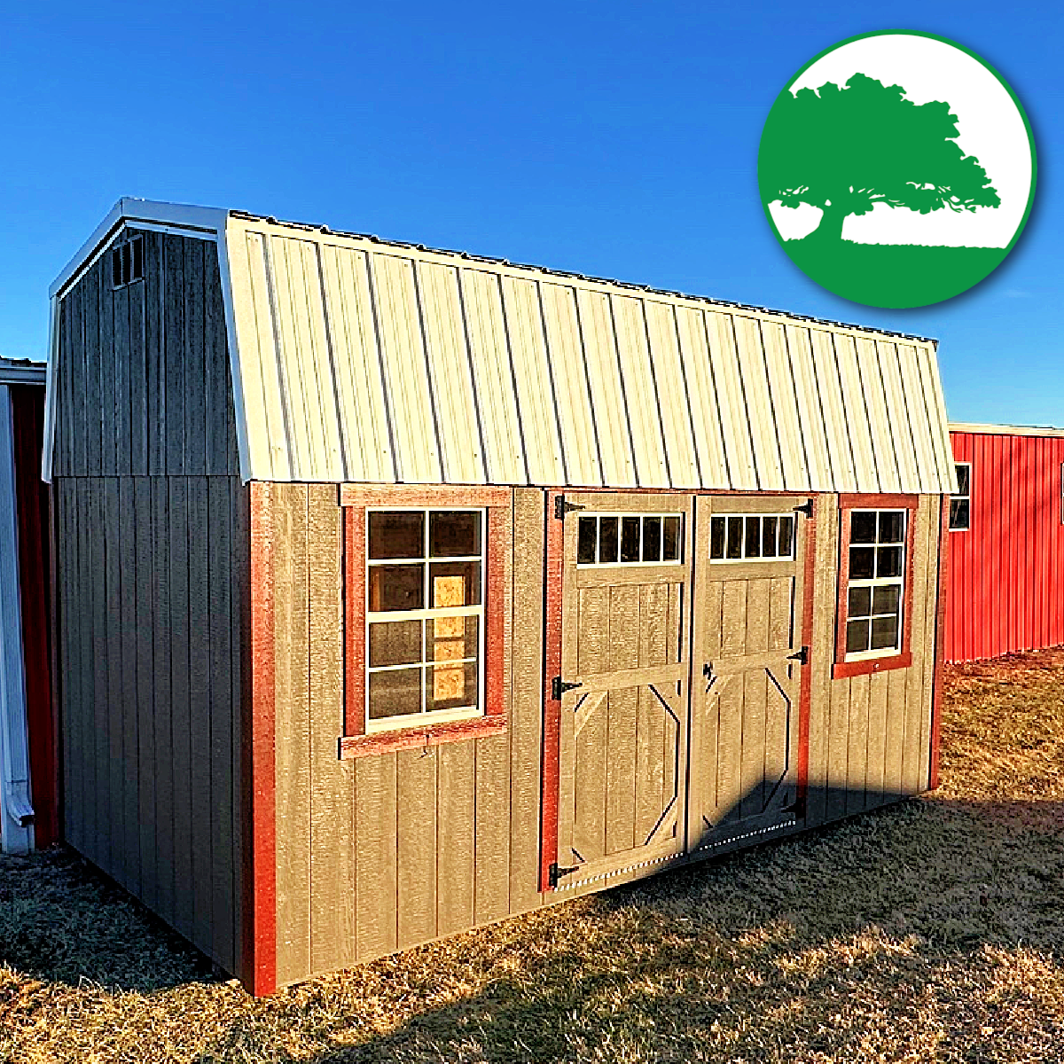 8' x 16' Painted "Side Lofted Barn"