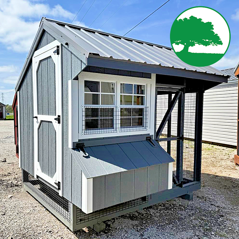 6' x 8' Painted "Combination Coop"