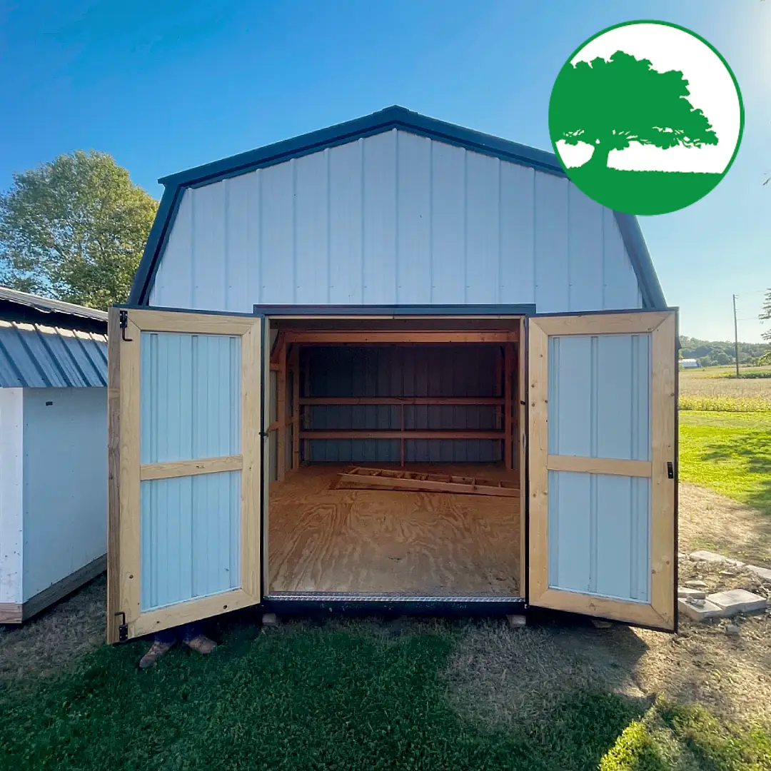 PRE-OWNED 12' x 18' Metal "Lofted Barn" - Image 3