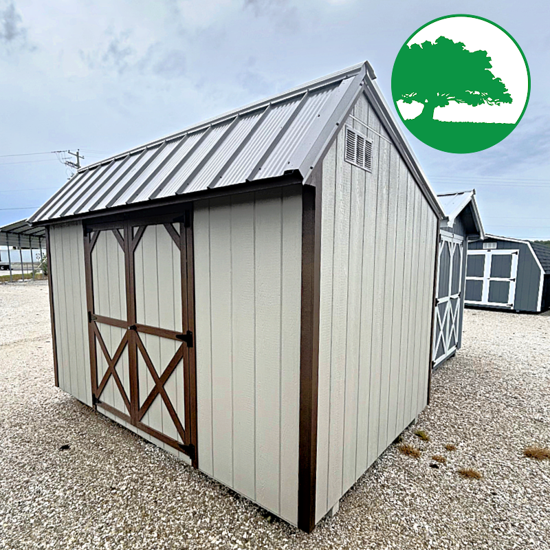 8' x 12' Painted "Quaker Shed"