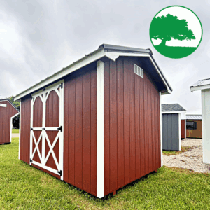 8' x 12' Painted "A-Roof / Side Utility"