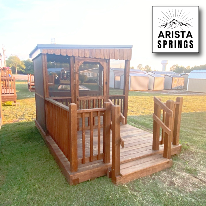 PRE-OWNED 8' x 12' Sunrise "Half Roof Porch" - Image 4