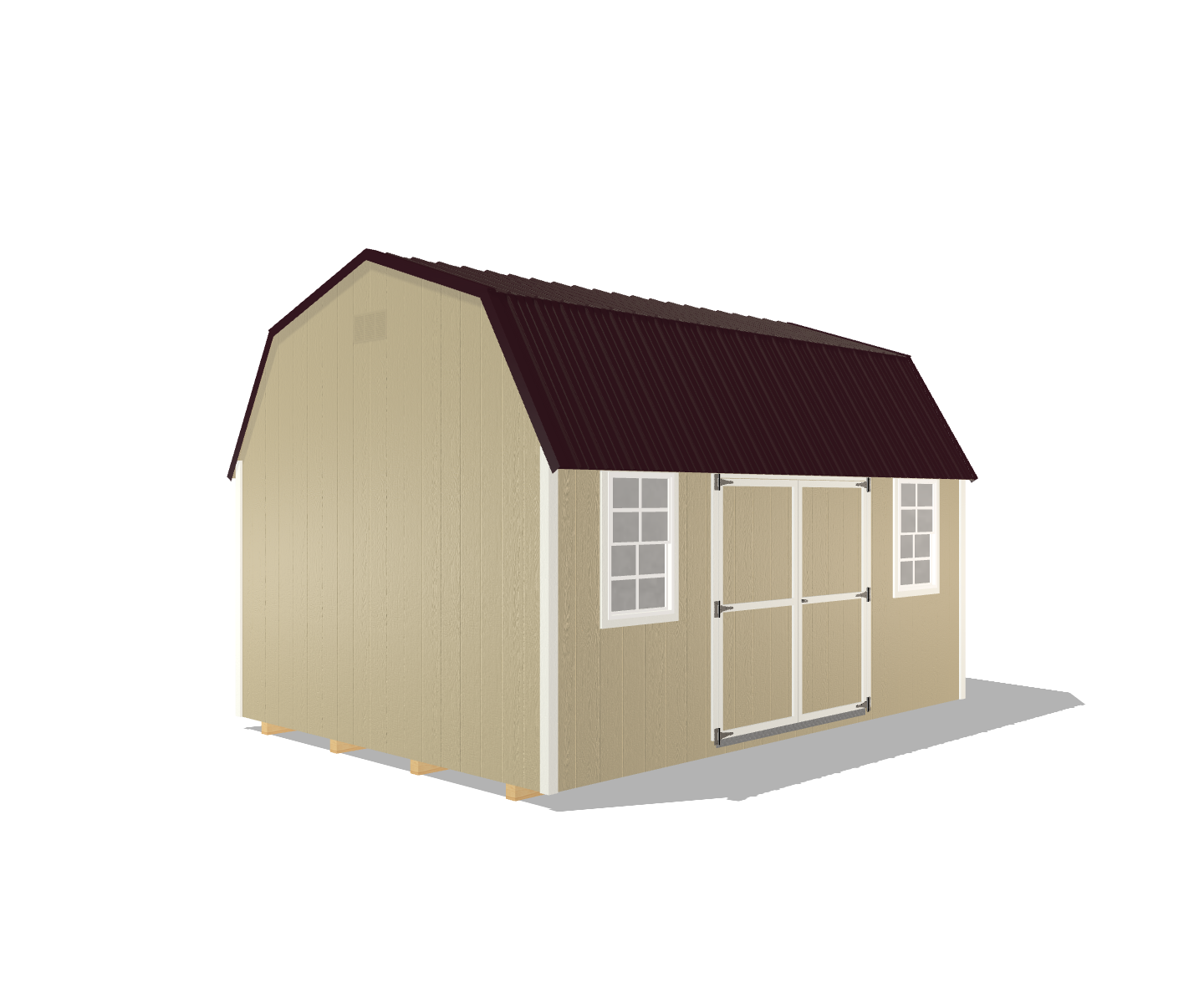 12' x 16' Painted "Side Loft Barn"