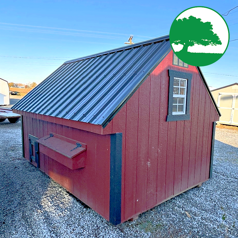 PRE-OWNED 8' x 12' Painted "A-Frame Coop" - Image 2