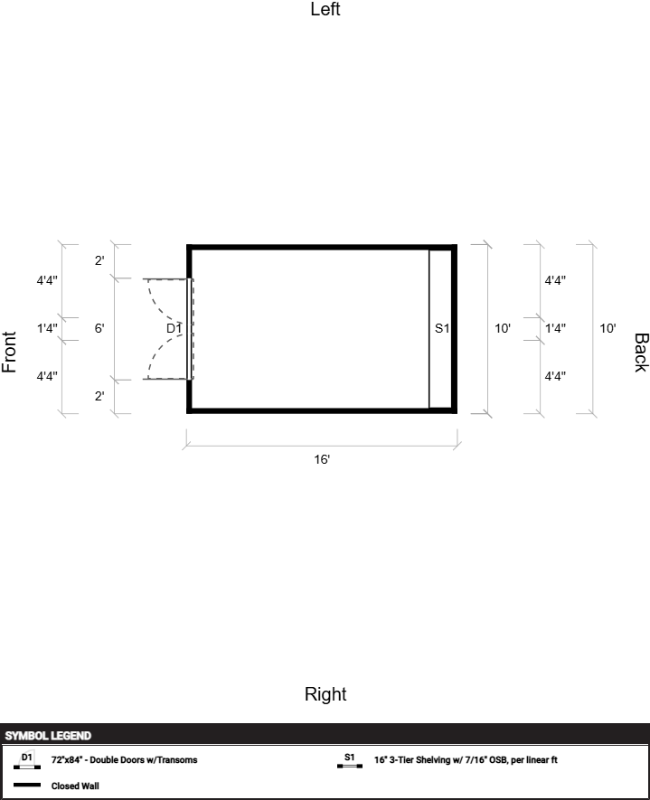10' x 16' Painted "Utility" - Image 7